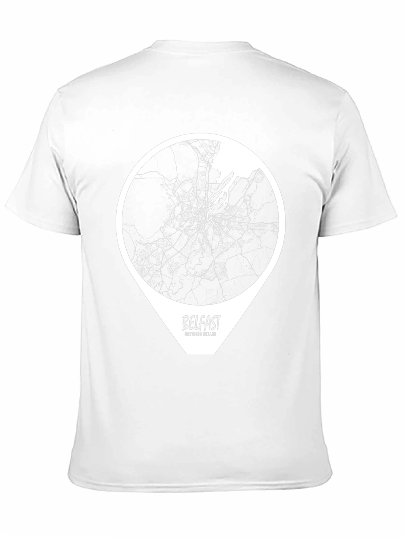 Belfast City Map T-Shirt - Northern Ireland Tee