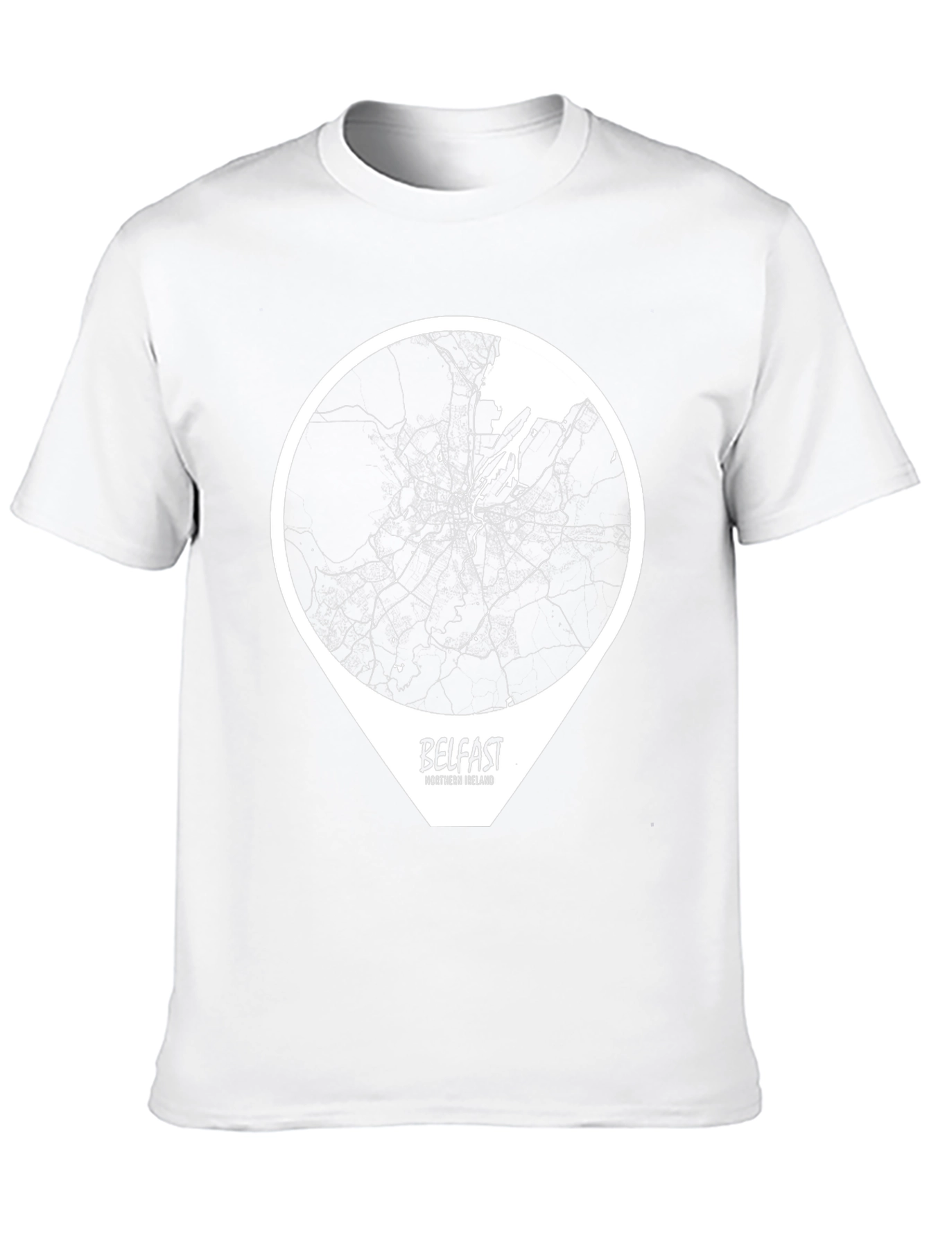 Belfast City Map T-Shirt - Northern Ireland Tee