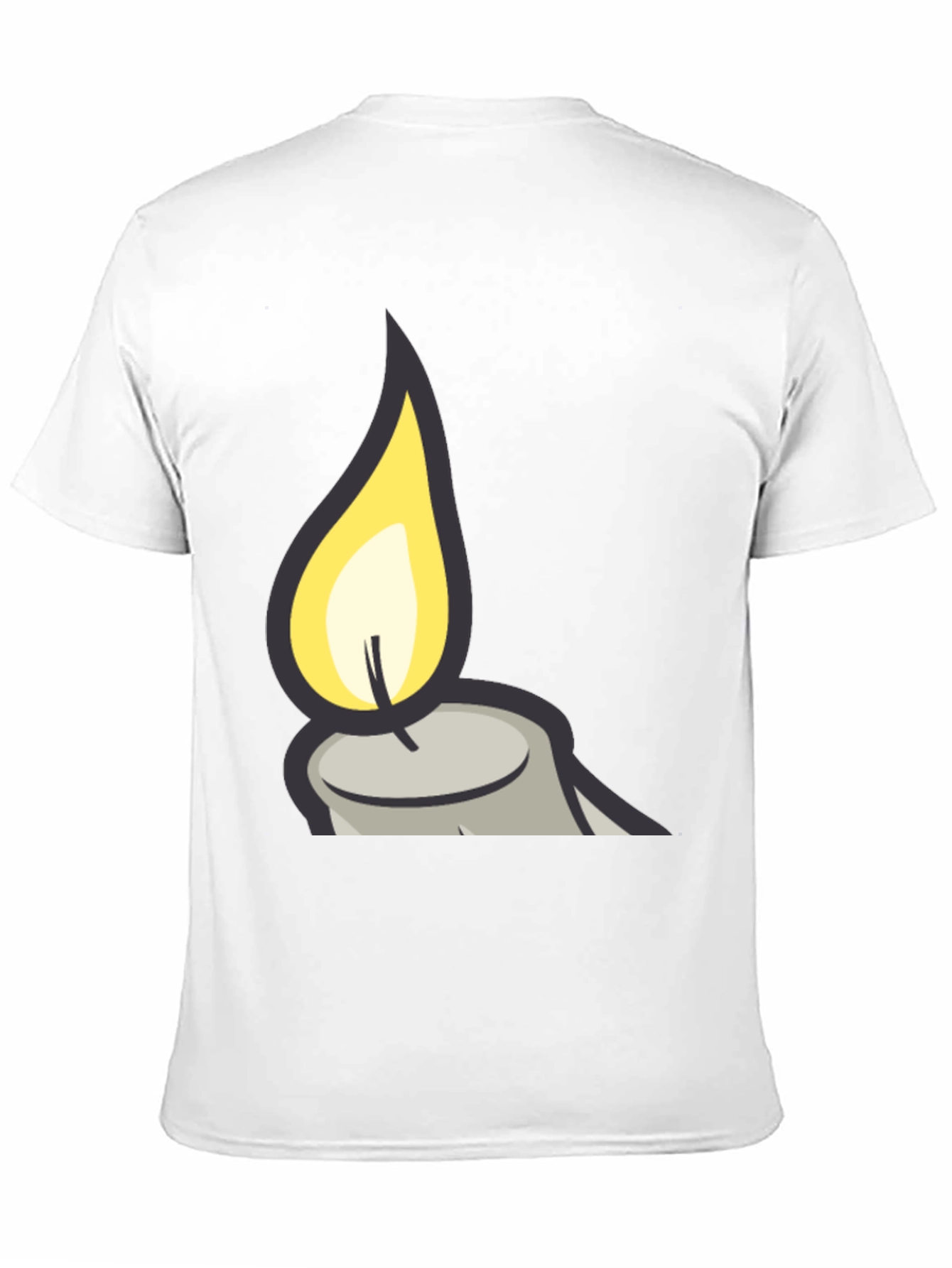 Candle Flame Graphic Black T-Shirt