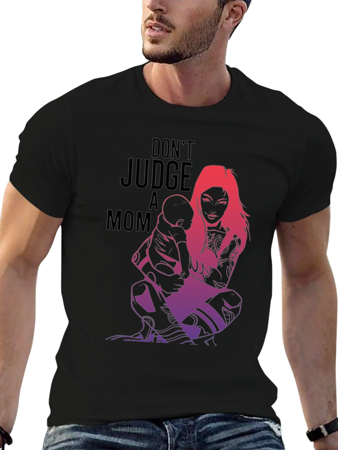 Tattooed Mom Graphic Tee - Dont Judge