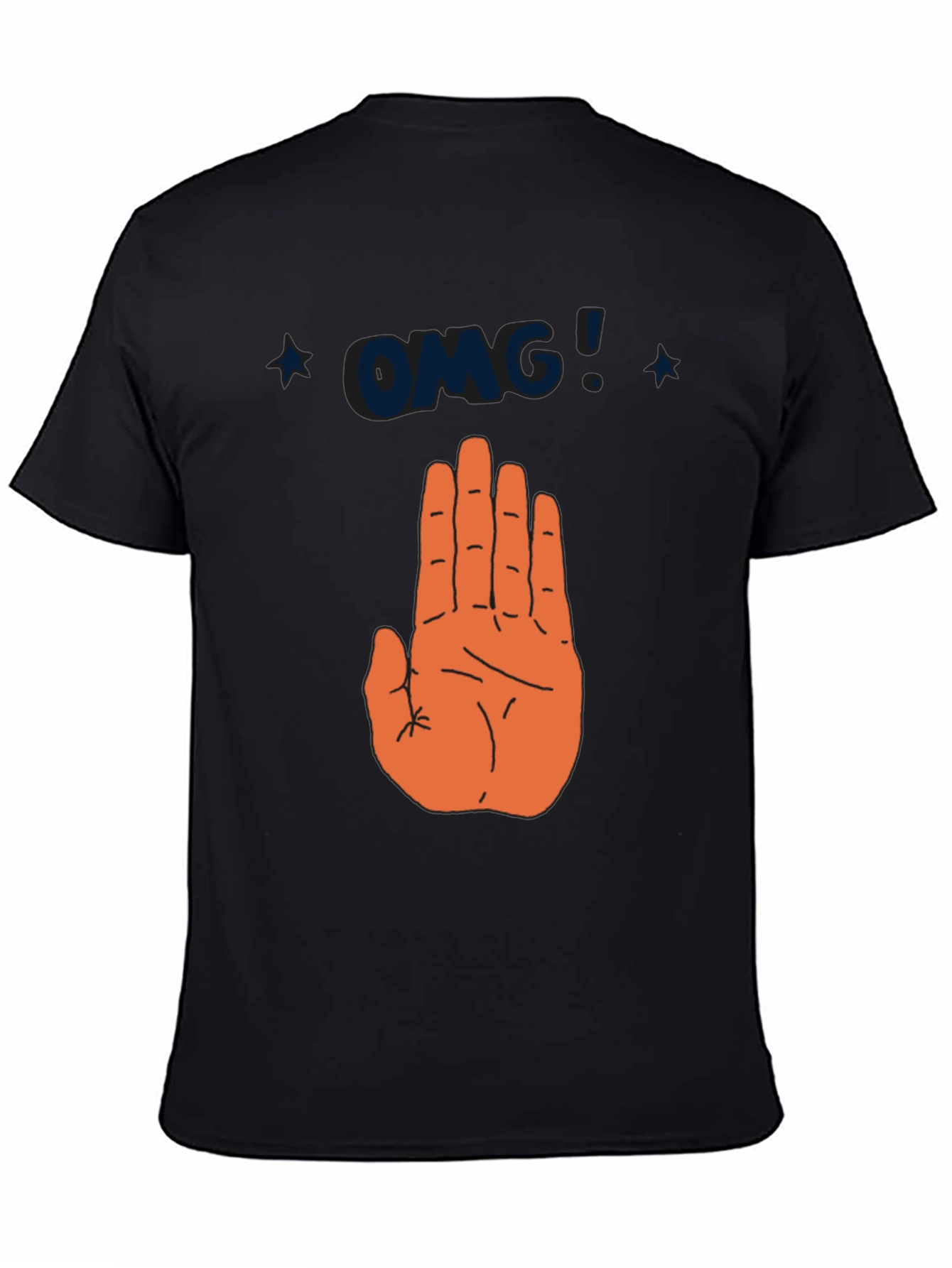 OMG Hand Graphic T-Shirt - Trendy Casual Tee