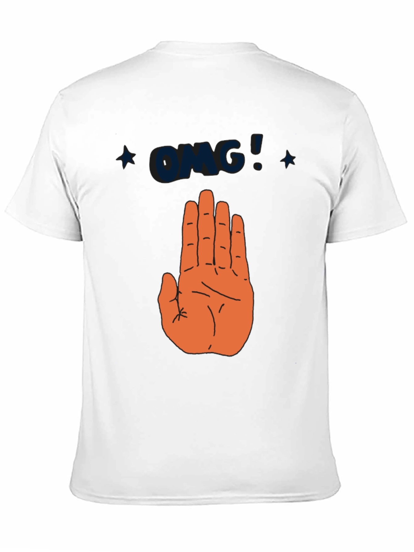 OMG Hand Graphic T-Shirt - Trendy Casual Tee