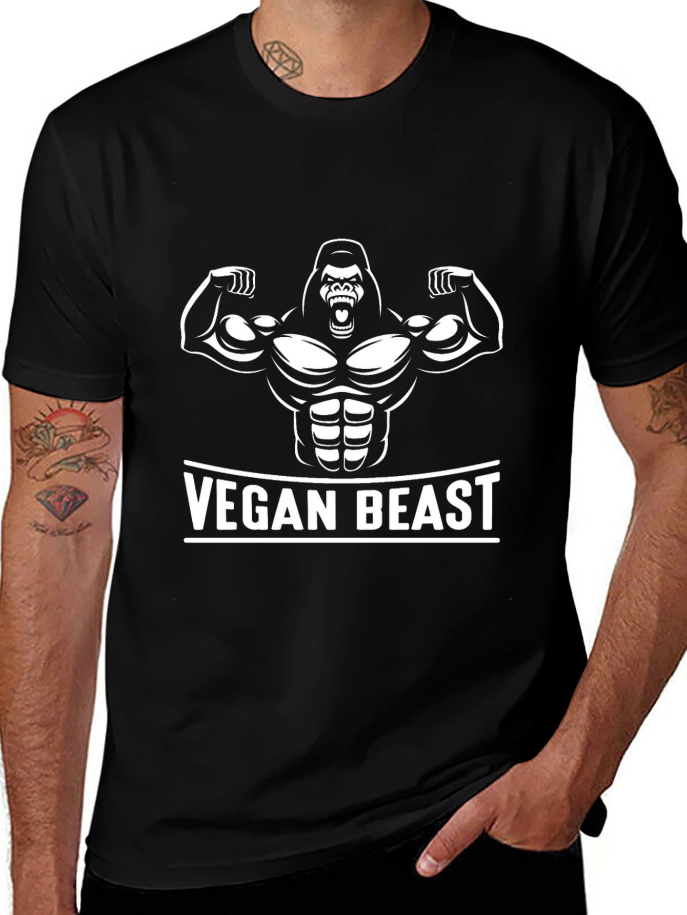 Vegan Beast Gorilla Graphic Tee