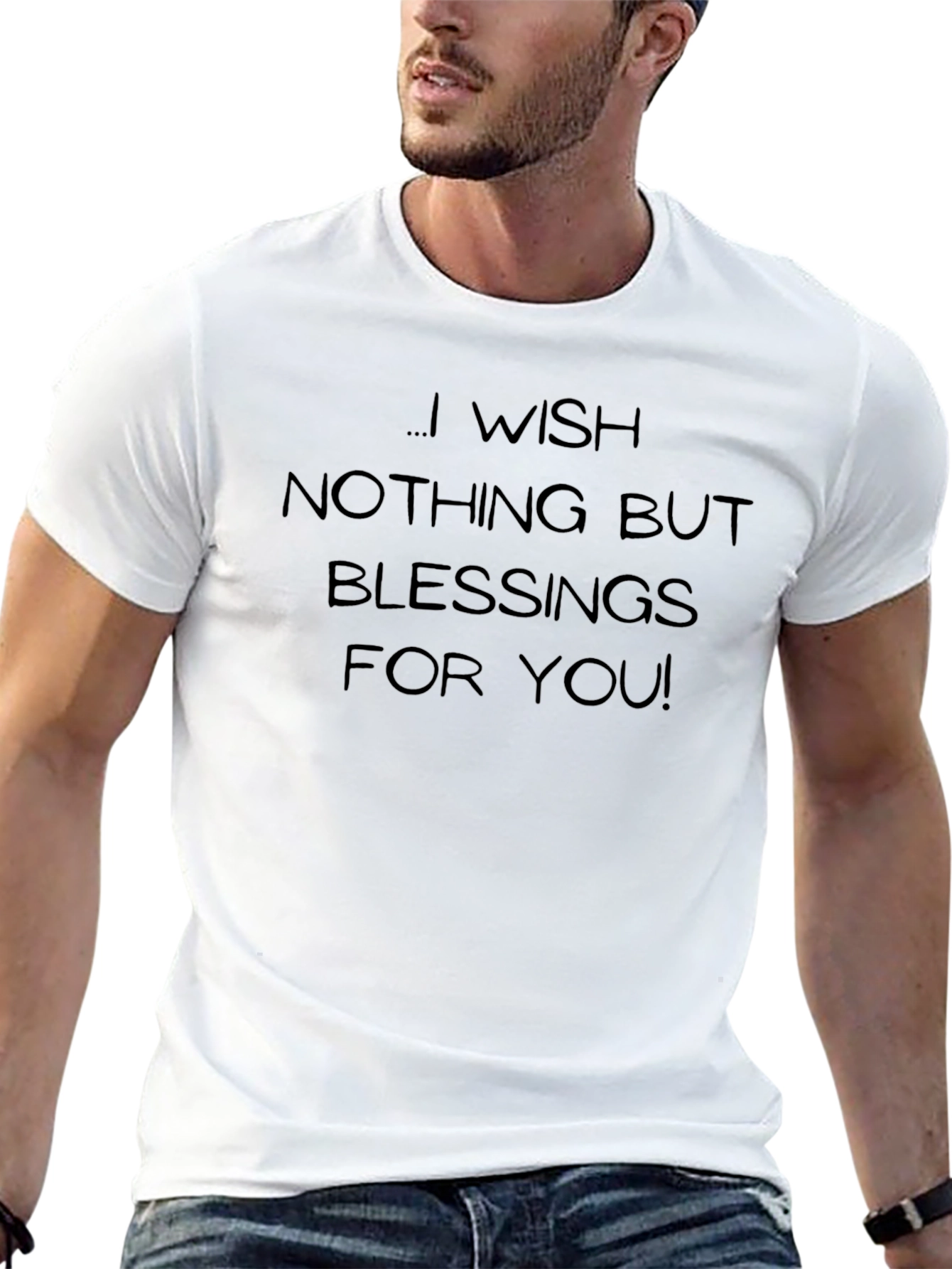 Blessings Graphic Tee - Black Cotton T-Shirt