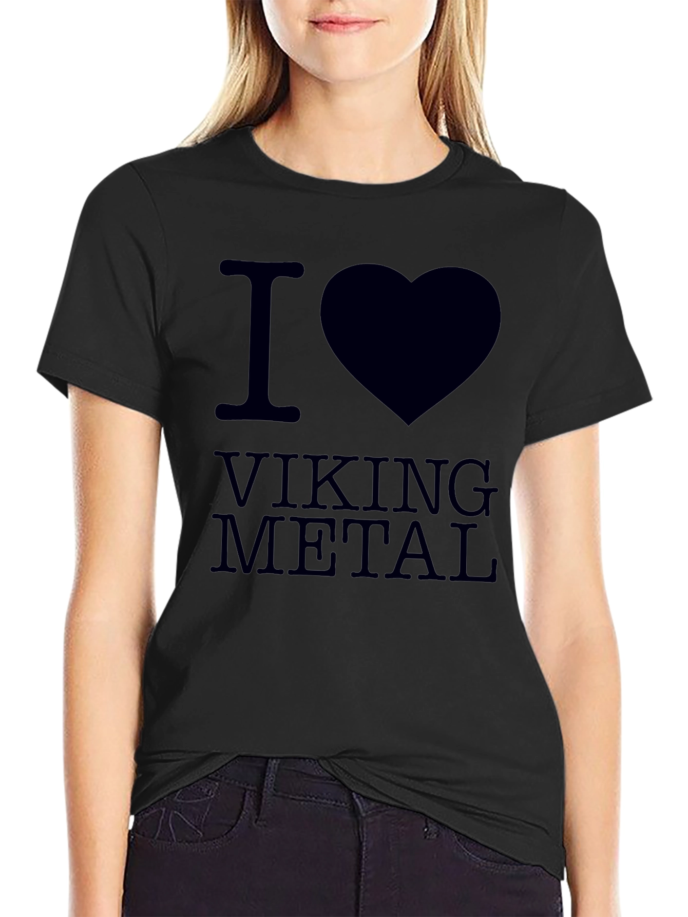 I Love Viking Metal Black T-Shirt
