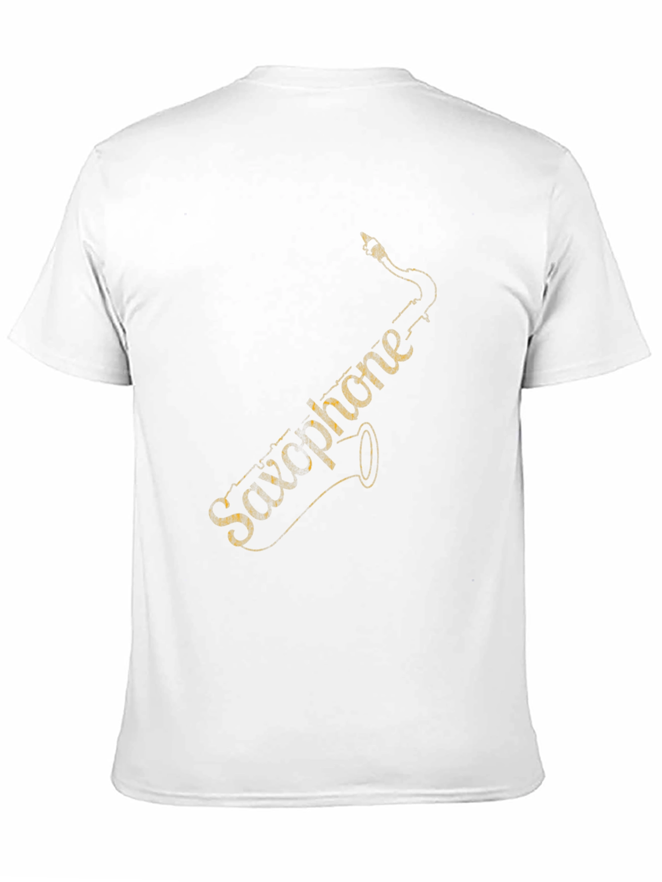 Saxophone Graphic Tee - Black Cotton T-Shirt