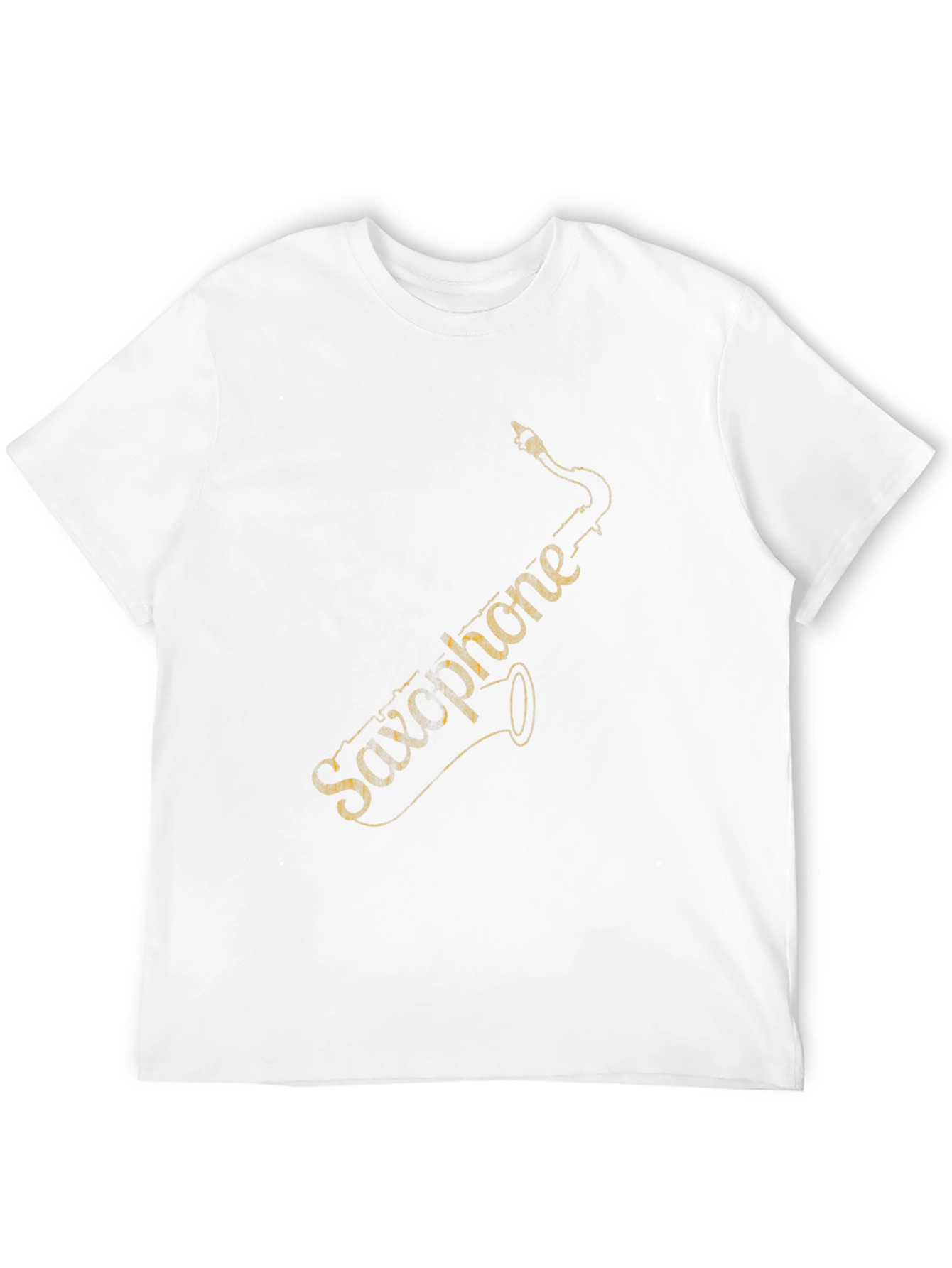 Saxophone Graphic Tee - Black Cotton T-Shirt