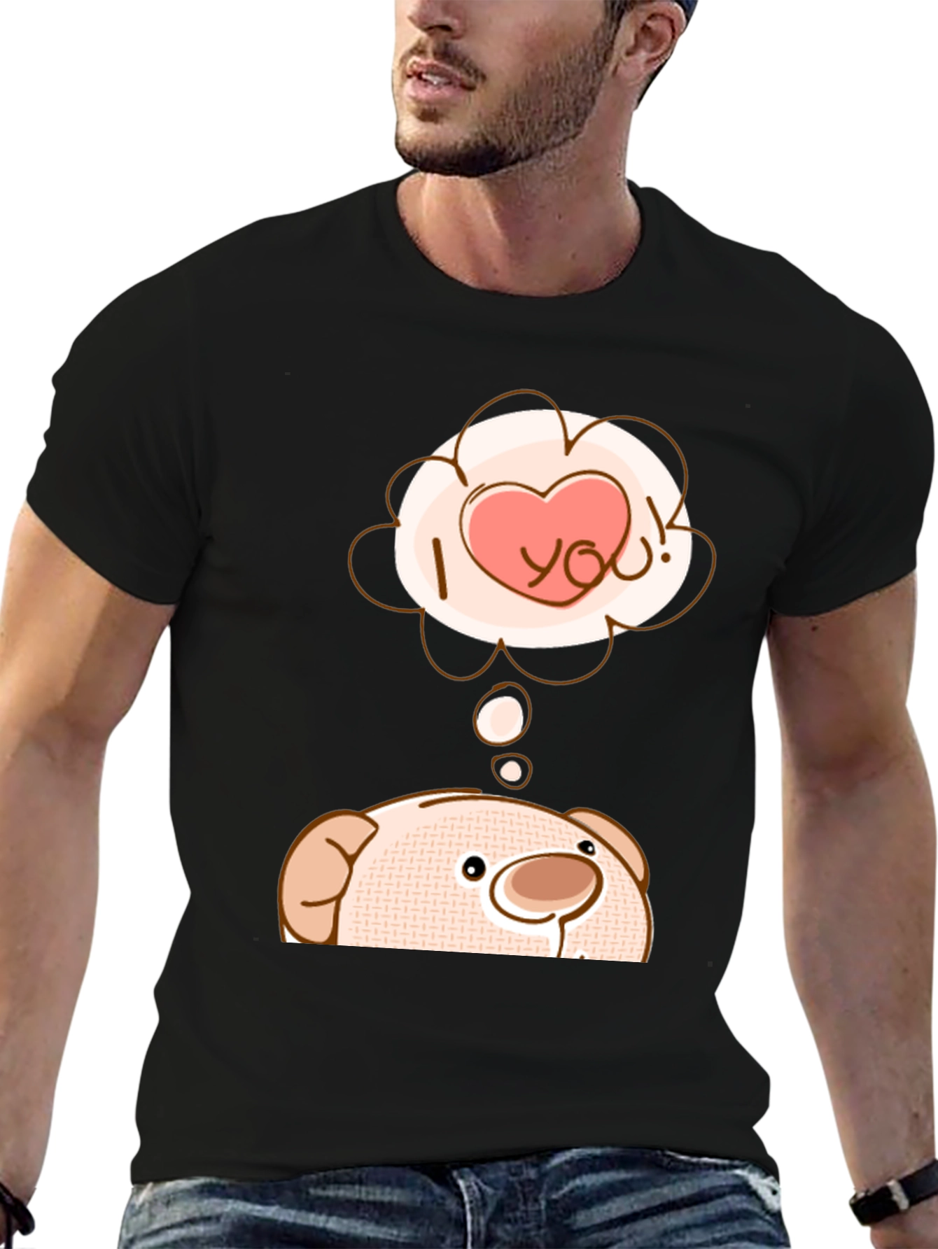 Cute Bear T-Shirt - I Love You Design