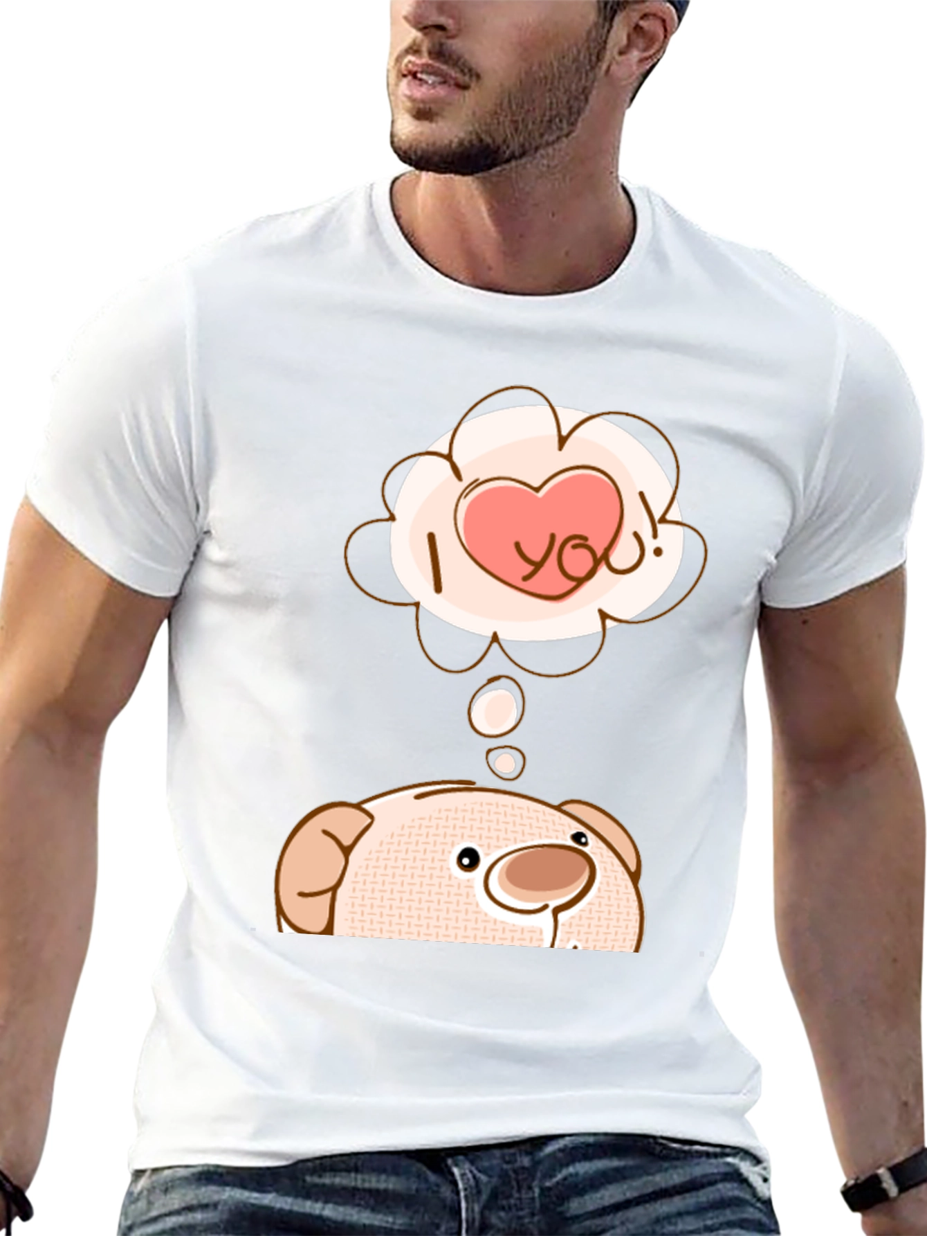 Cute Bear T-Shirt - I Love You Design