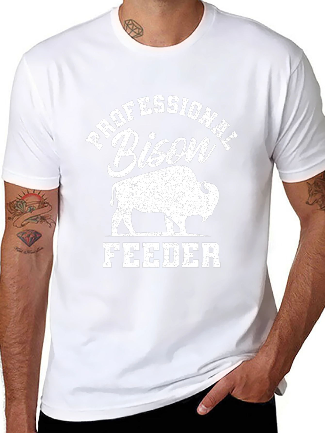 Professional Bison Feeder Graphic T-Shirt