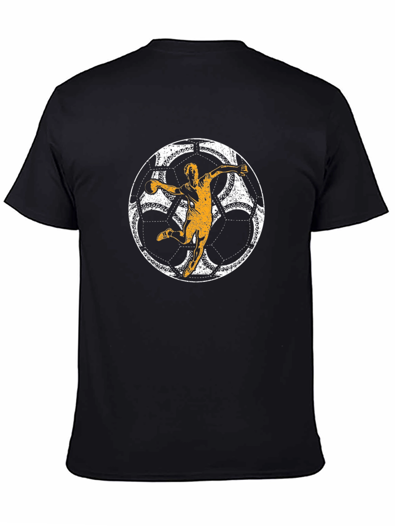 Handball Player Graphic T-Shirt - Black