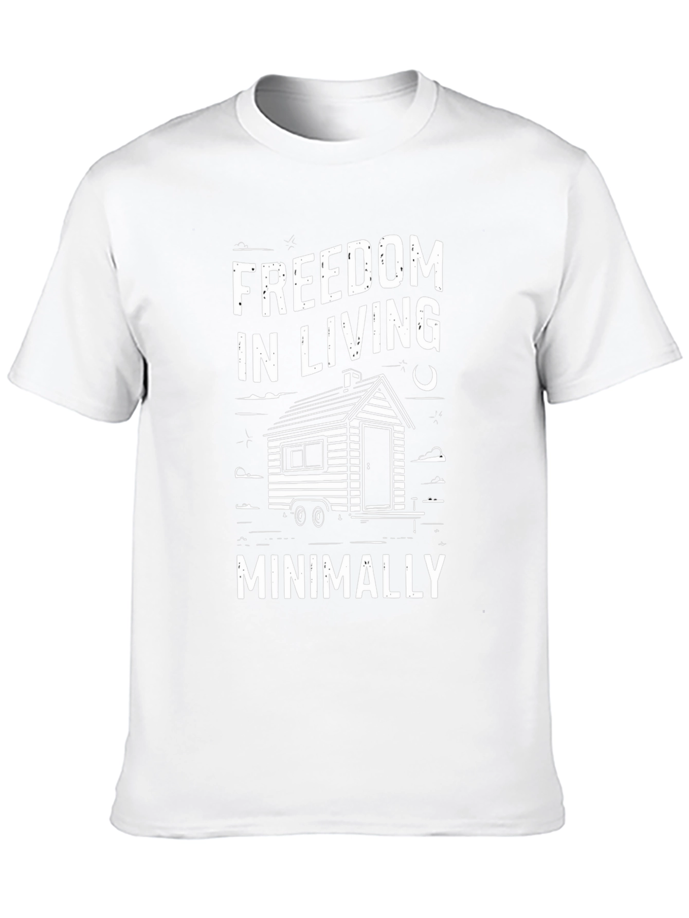 Freedom in Living Minimally Black T-Shirt