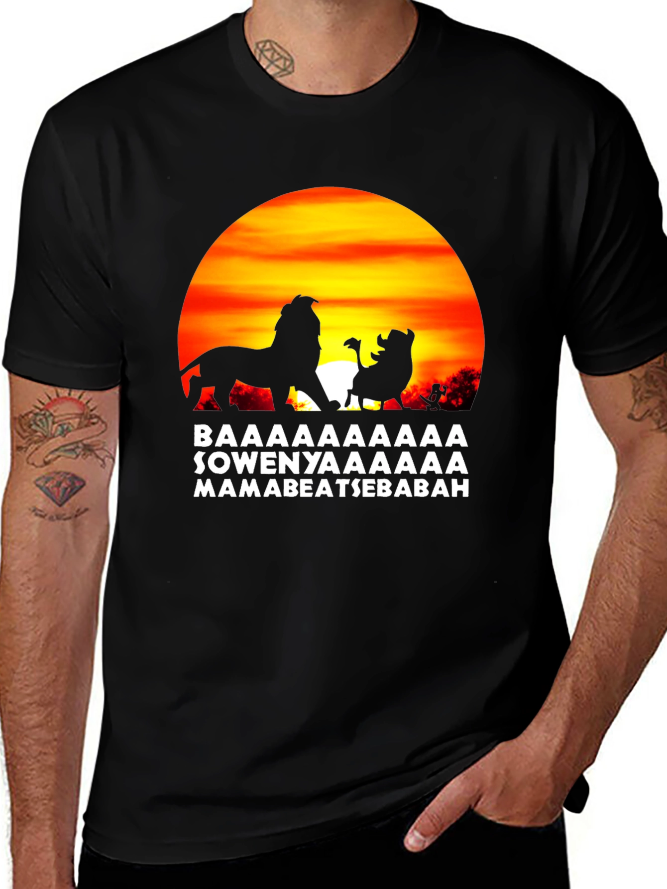 Lion King Hakuna Matata Mens Black T-Shirt