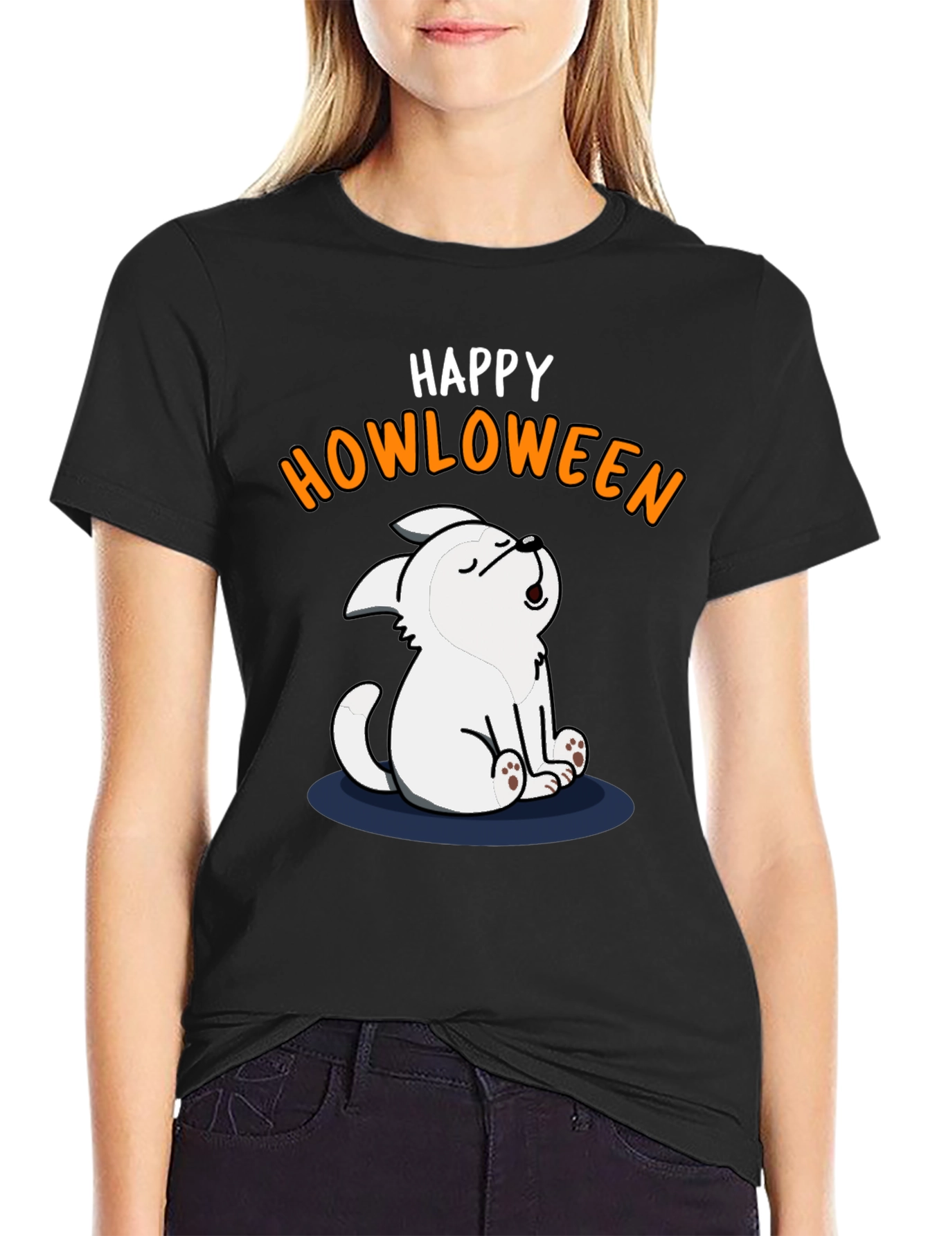 Happy Howloween T-Shirt - Spooky Cute Dog Halloween Tee