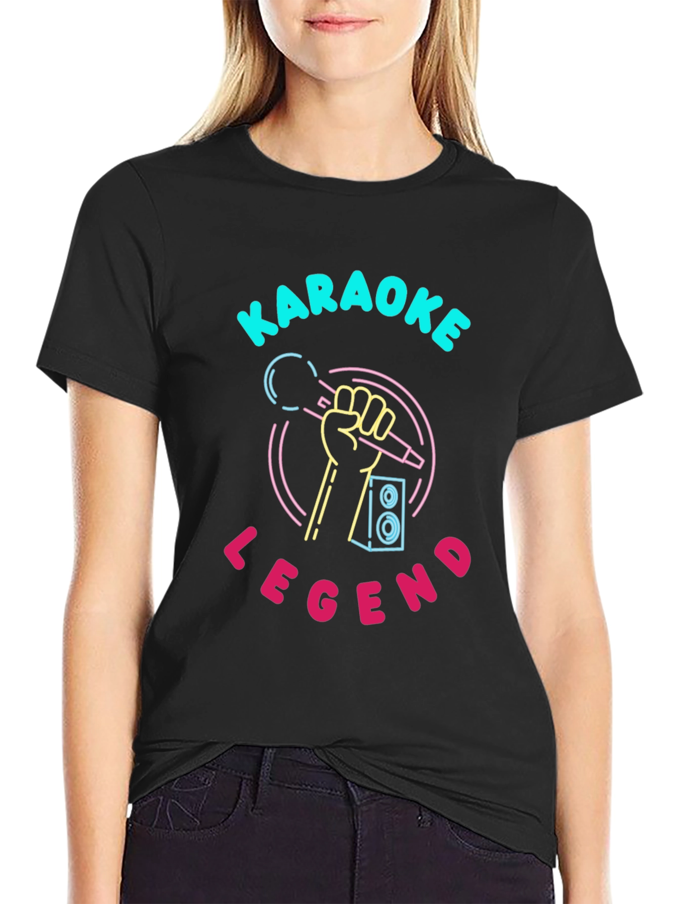 Karaoke Legend T-Shirt - Neon Design