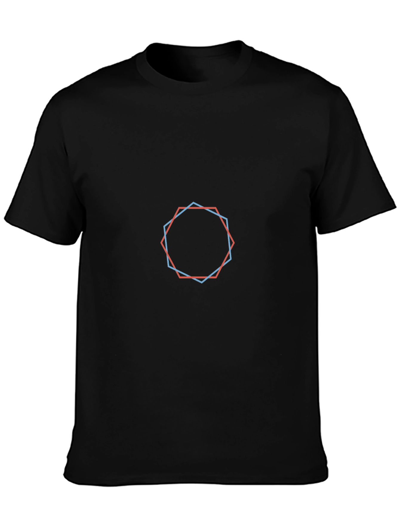 Geometric Design Black T-Shirt