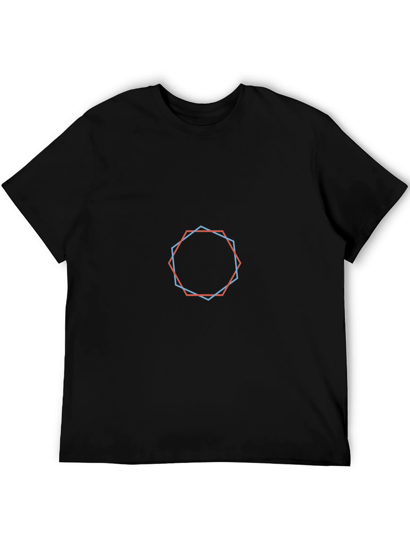 Geometric Design Black T-Shirt