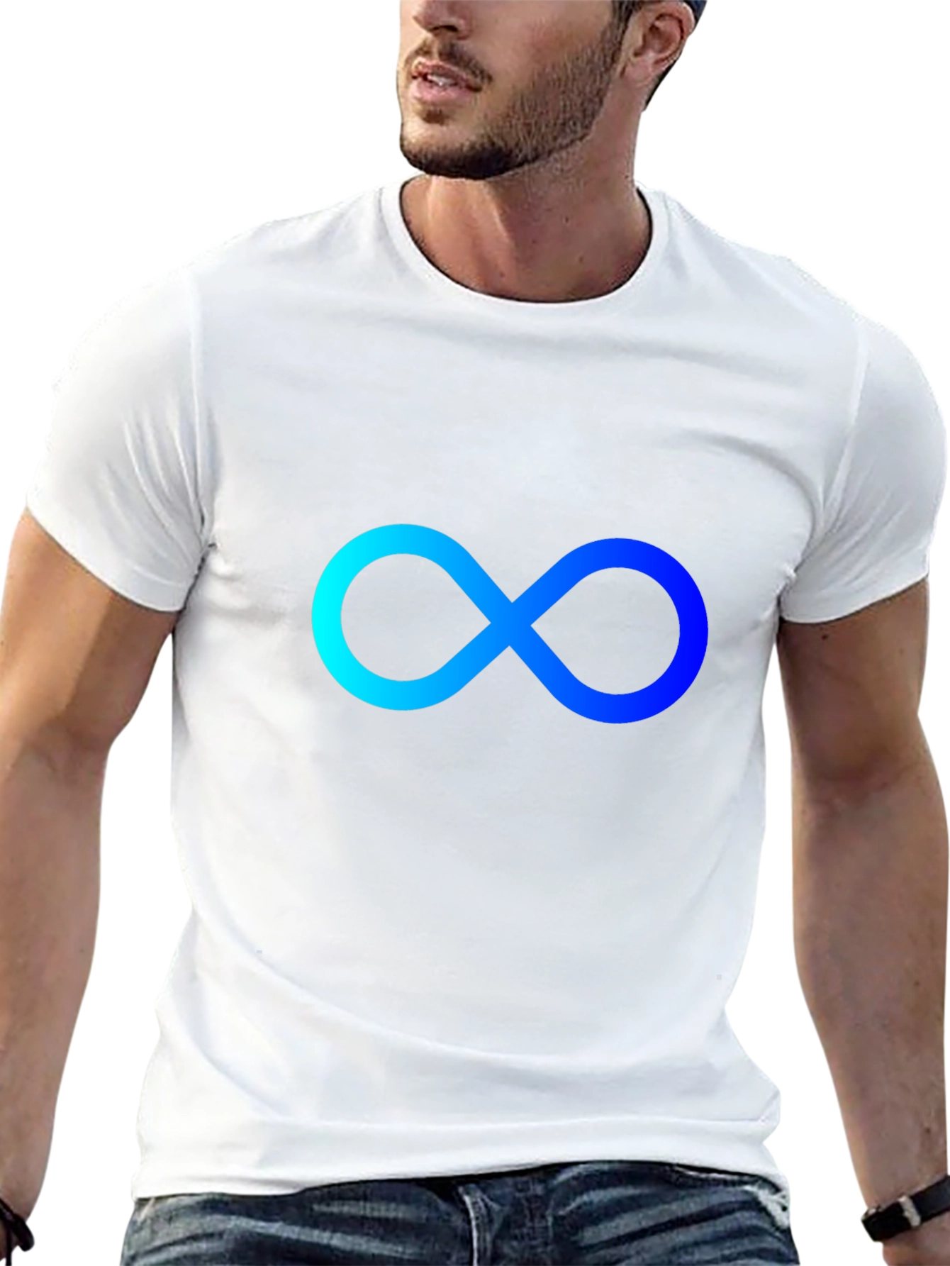 Infinity Symbol Black T-Shirt - Modern Style