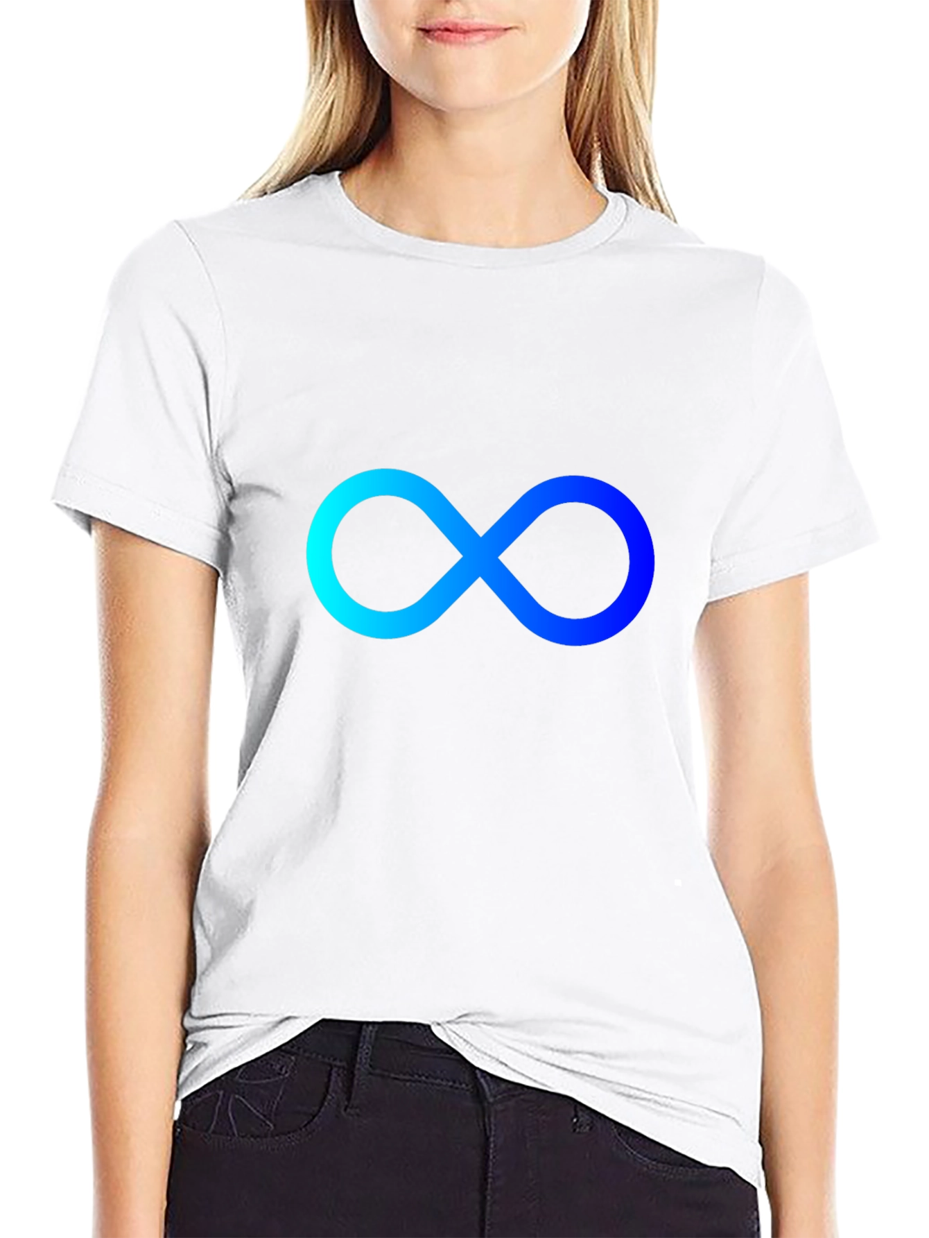 Infinity Symbol Black T-Shirt - Modern Style