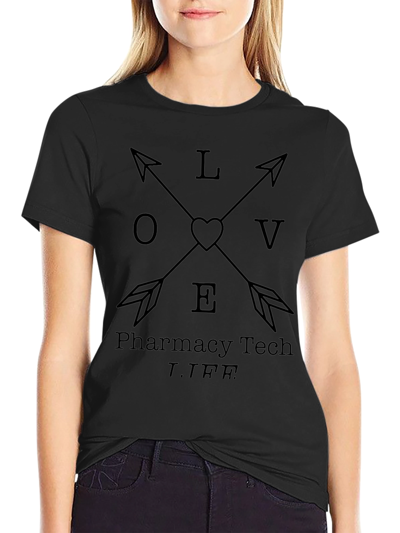 Pharmacy Tech LIFE Arrow Heart T-Shirt