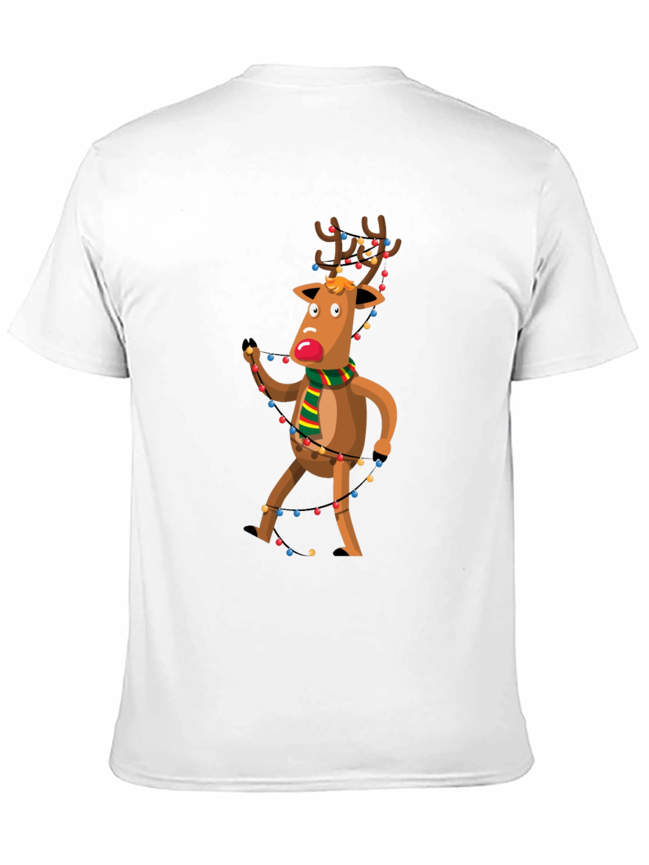 Festive Reindeer Graphic Tee - Holiday Cheer