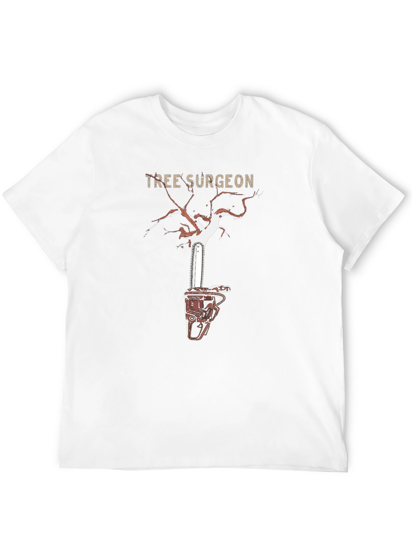 Tree Surgeon T-Shirt - Chainsaw Tree Design