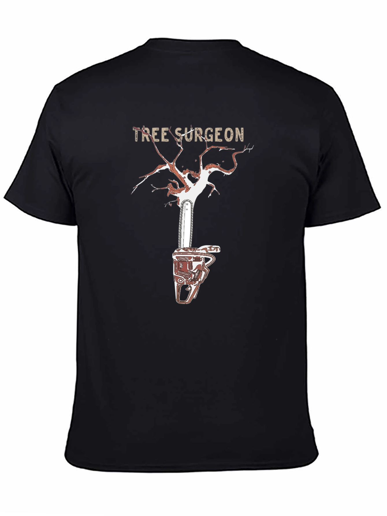 Tree Surgeon T-Shirt - Chainsaw Tree Design