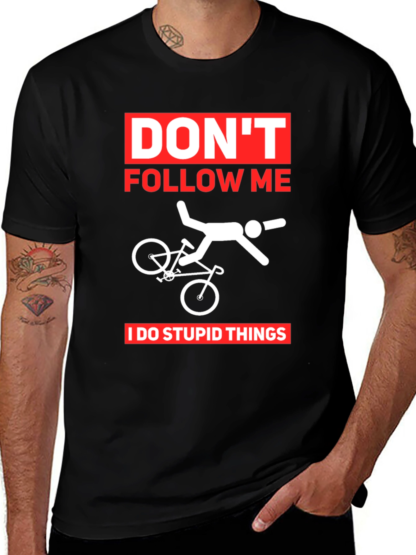 Funny Biking T-Shirt: Dont Follow Me!