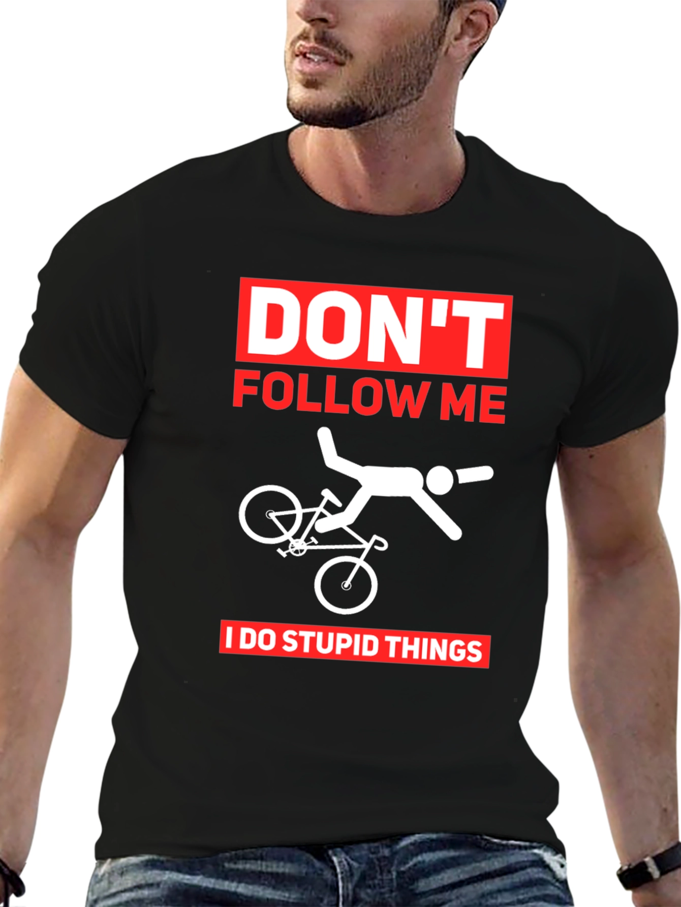 Funny Biking T-Shirt: Dont Follow Me!