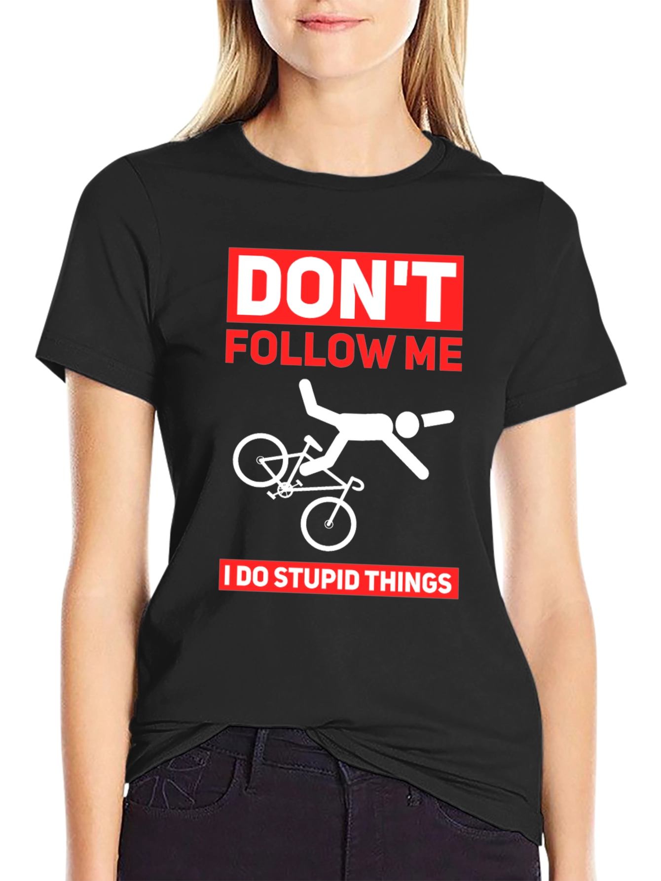 Funny Biking T-Shirt: Dont Follow Me!