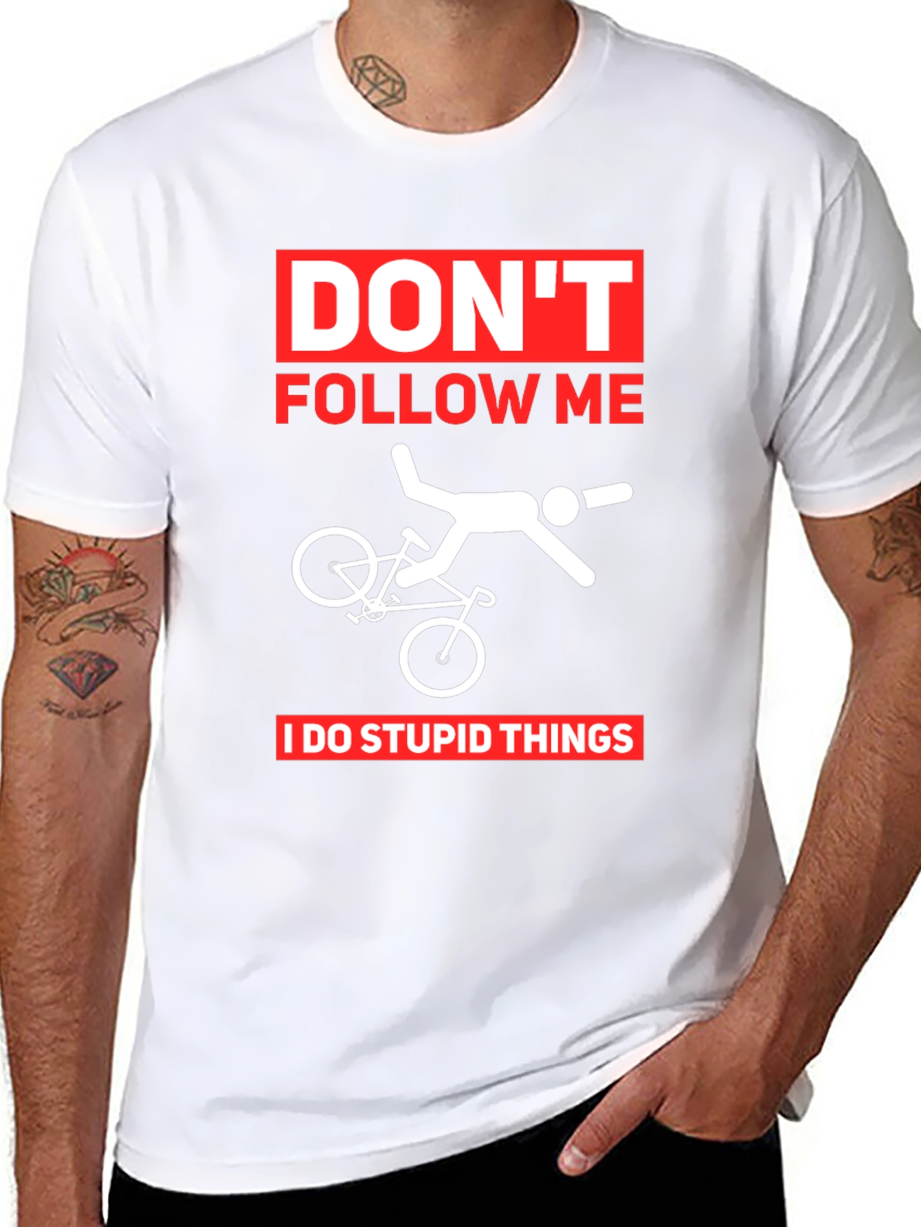 Funny Biking T-Shirt: Dont Follow Me!
