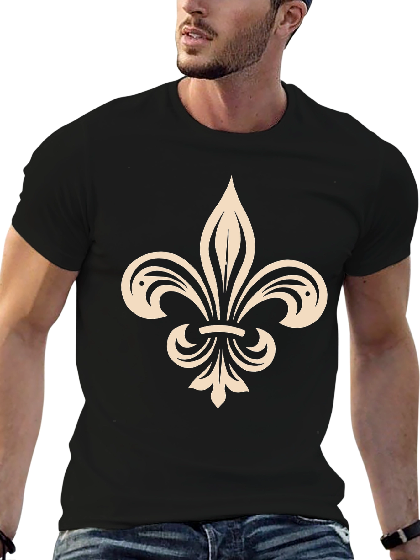 Fleur-de-lis Graphic Tee - Stylish Casual Wear