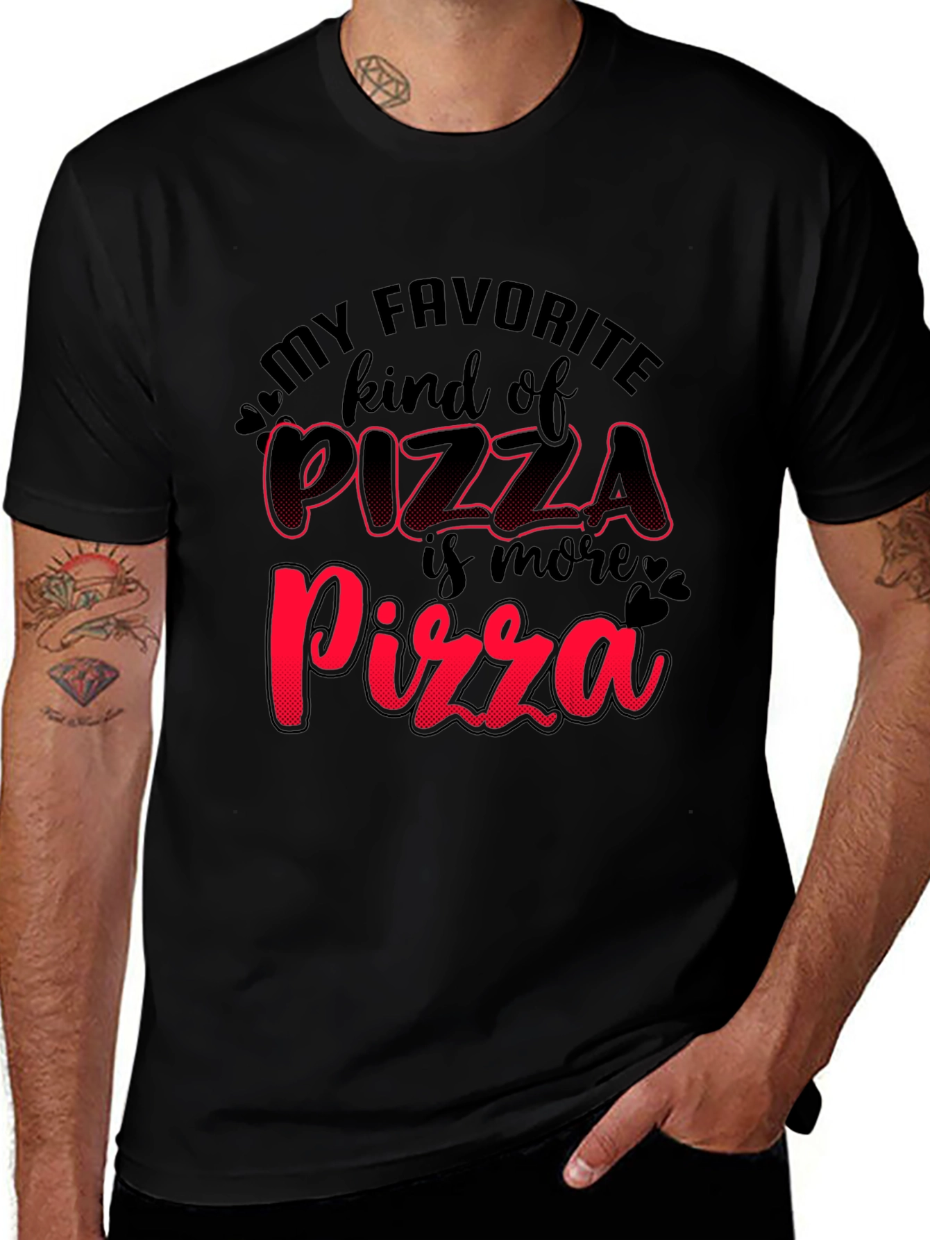 Pizza Lovers Black T-Shirt