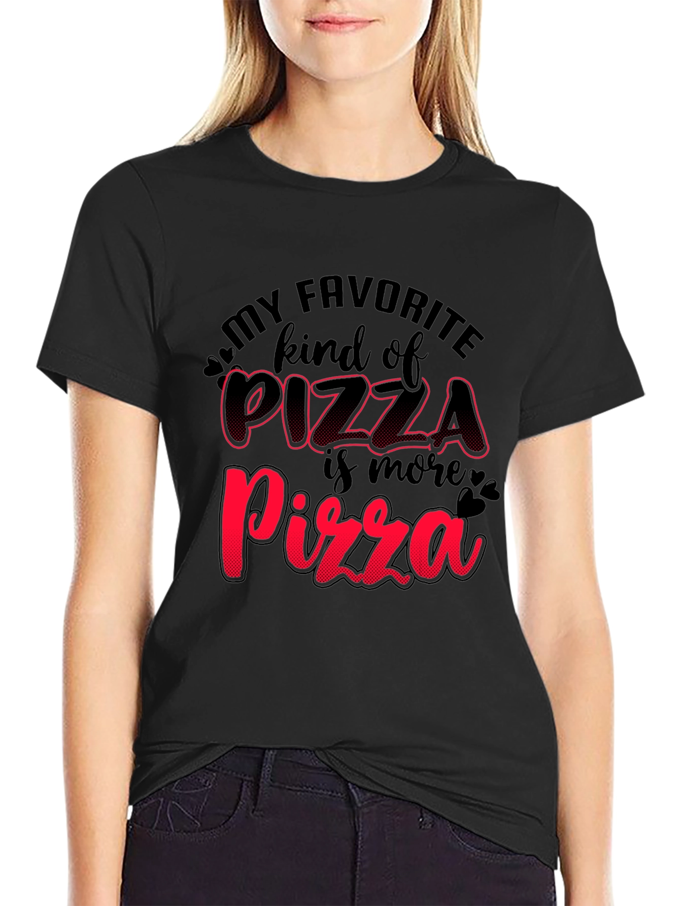 Pizza Lovers Black T-Shirt