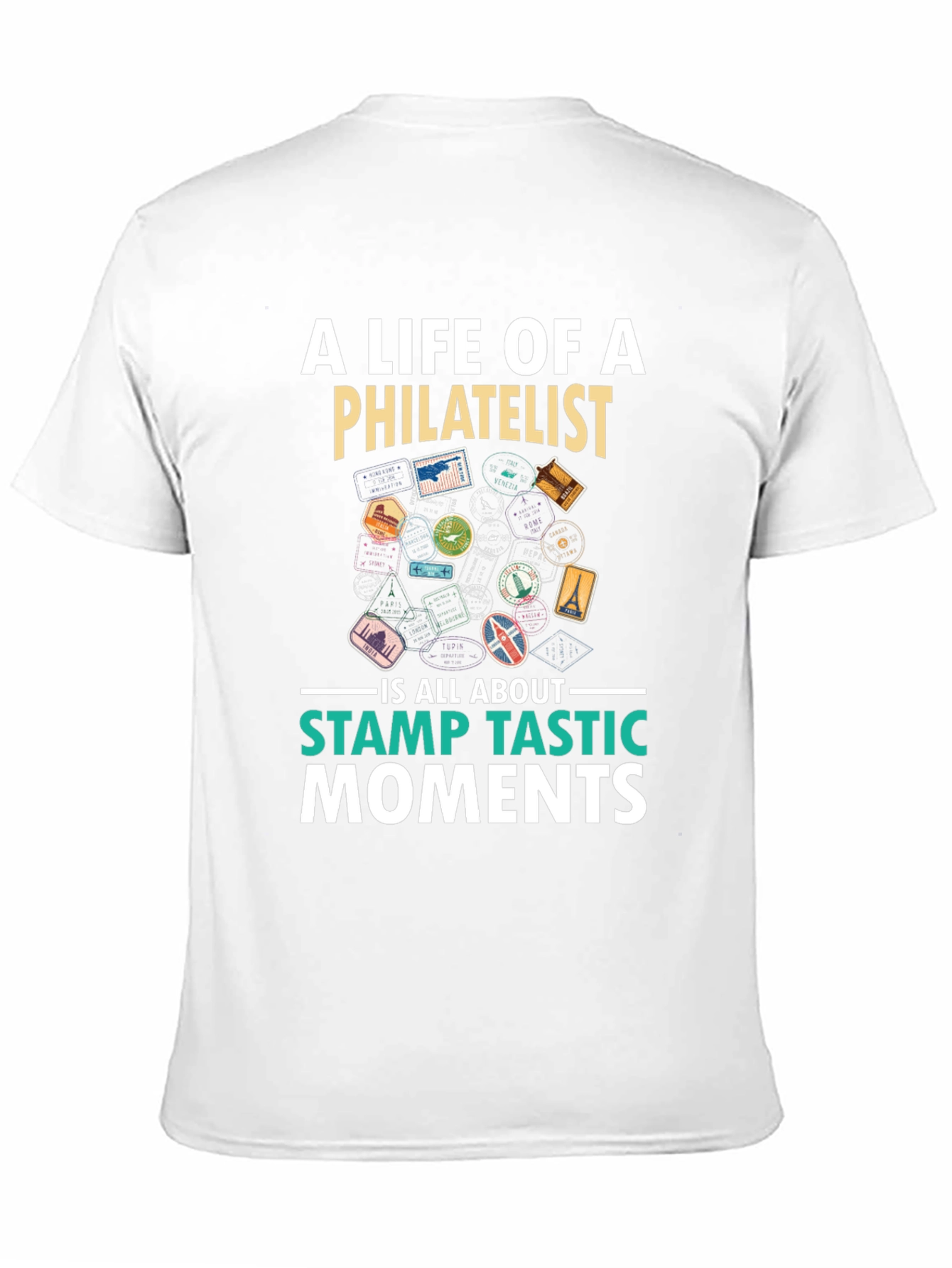 Philatelist Stamp Tastic Moments Black T-Shirt