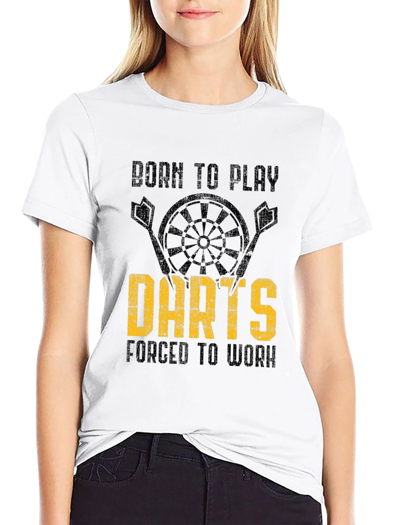 Born to Play Darts Mens Graphic T-Shirt