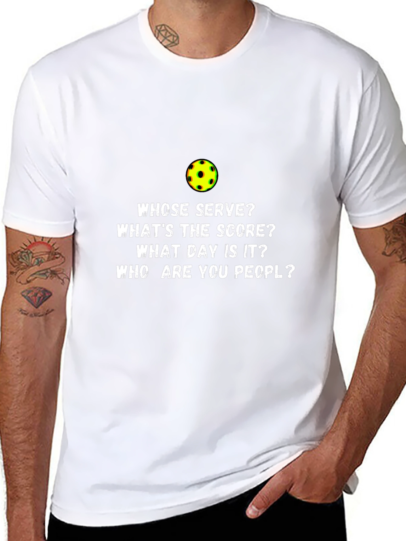 Pickleball T-Shirt Funny Whose Serve?