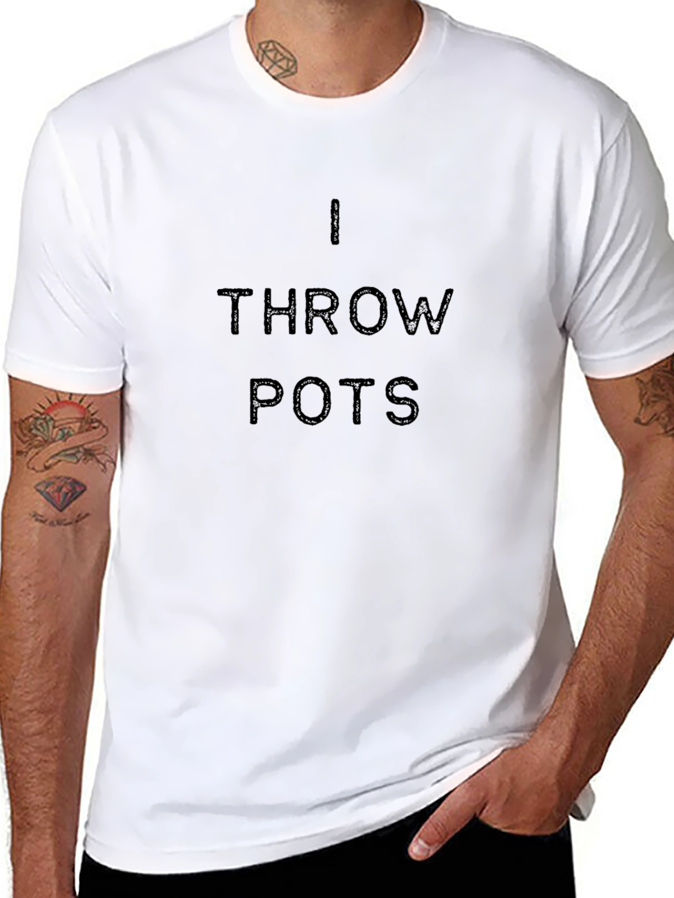 I Throw Pots Black Graphic Tee