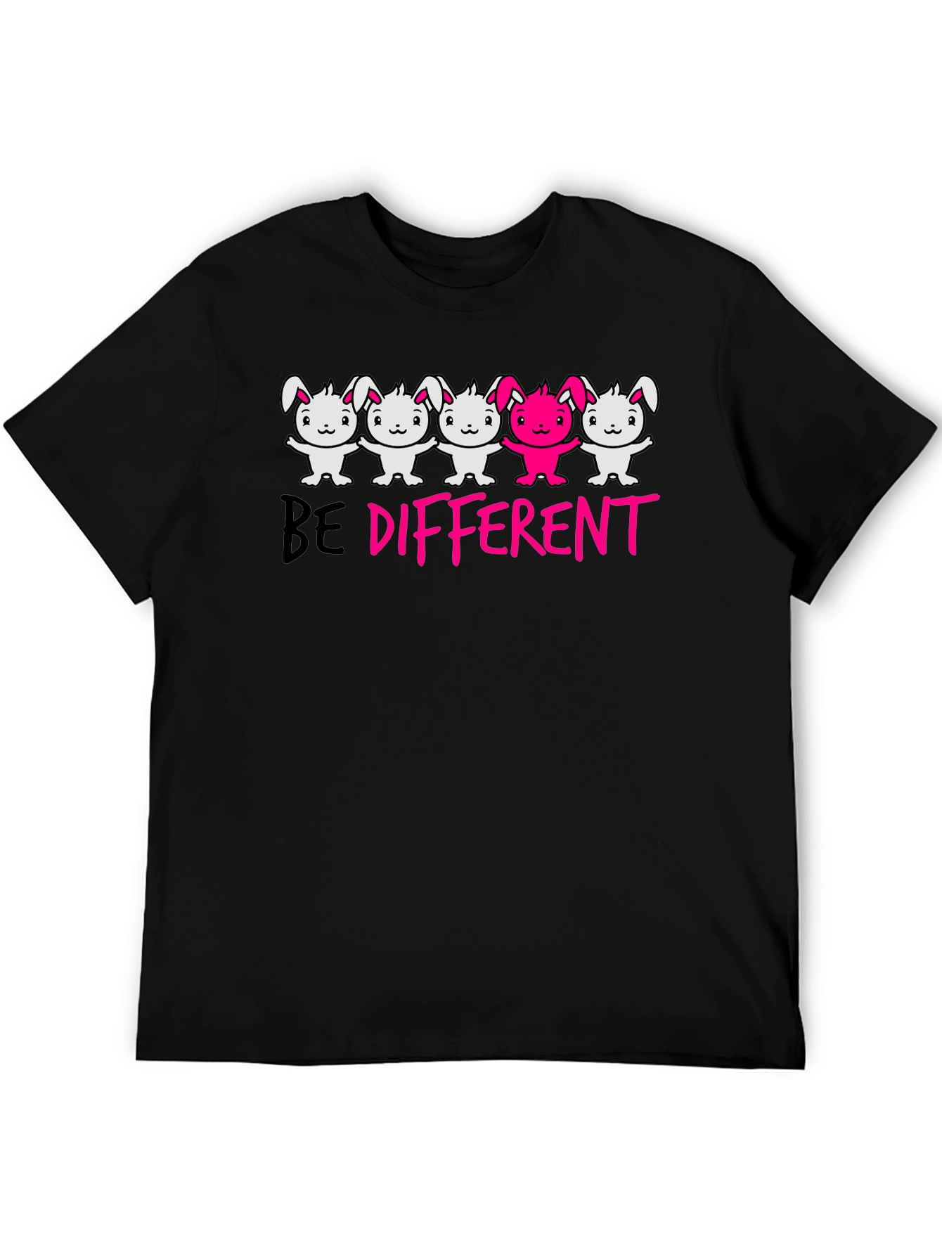 Be Different Graphic T-Shirt - Unique Bunny Design