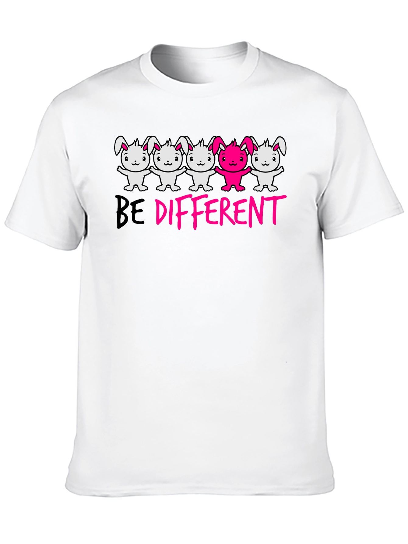 Be Different Graphic T-Shirt - Unique Bunny Design