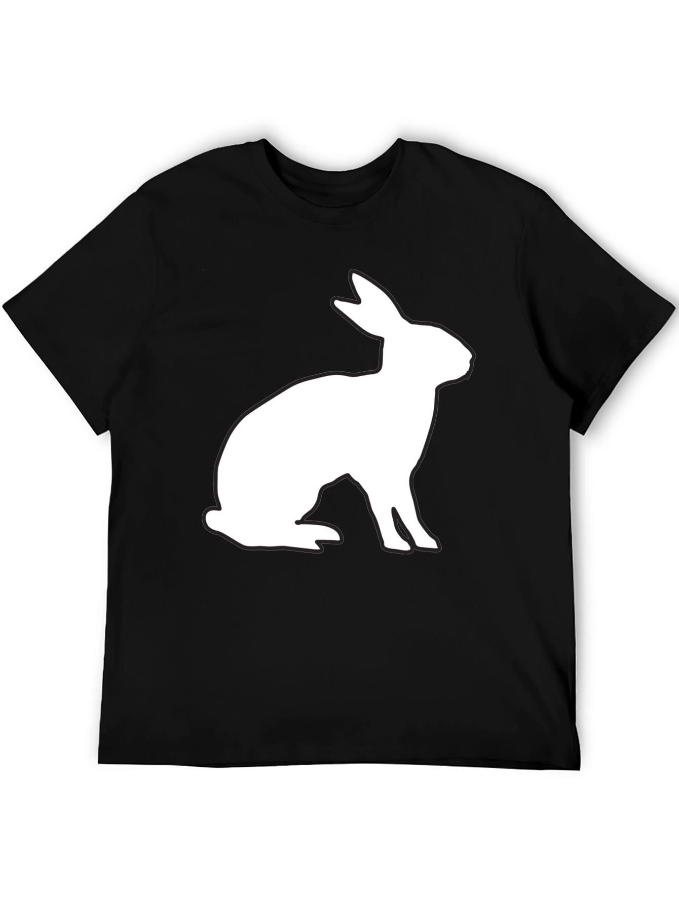 Rabbit Silhouette Black T-Shirt