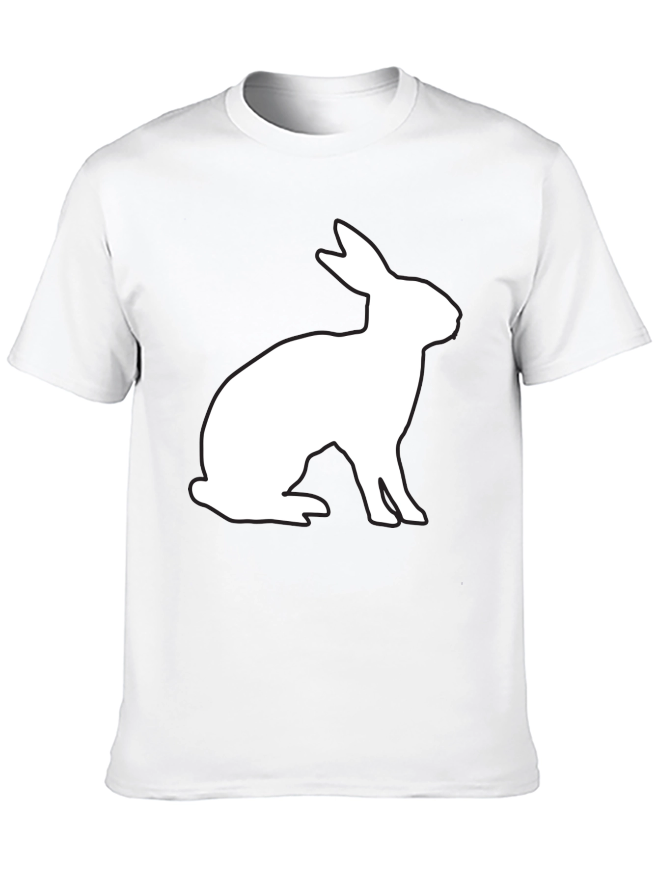 Rabbit Silhouette Black T-Shirt