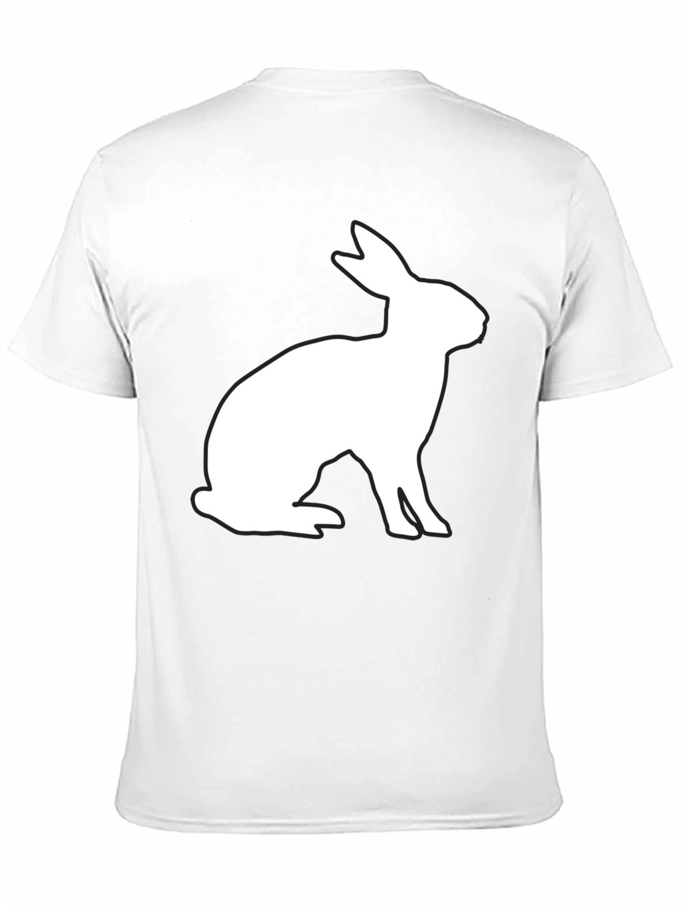 Rabbit Silhouette Black T-Shirt