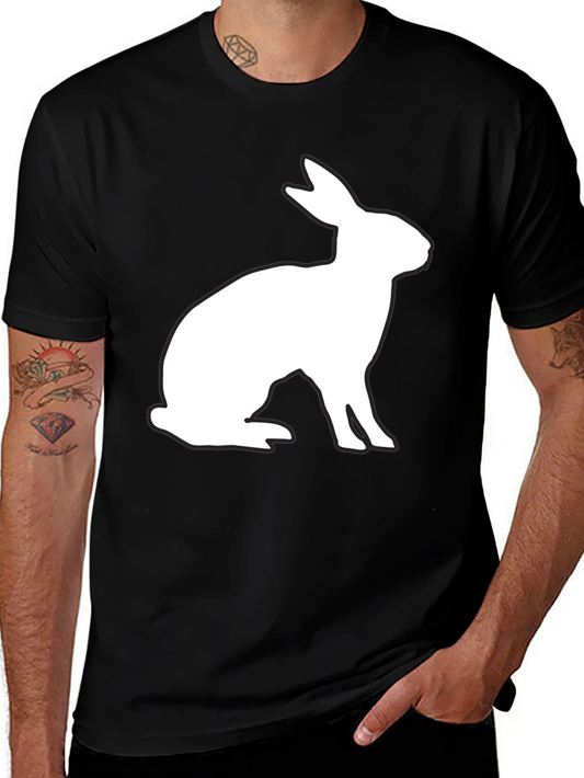 Rabbit Silhouette Black T-Shirt