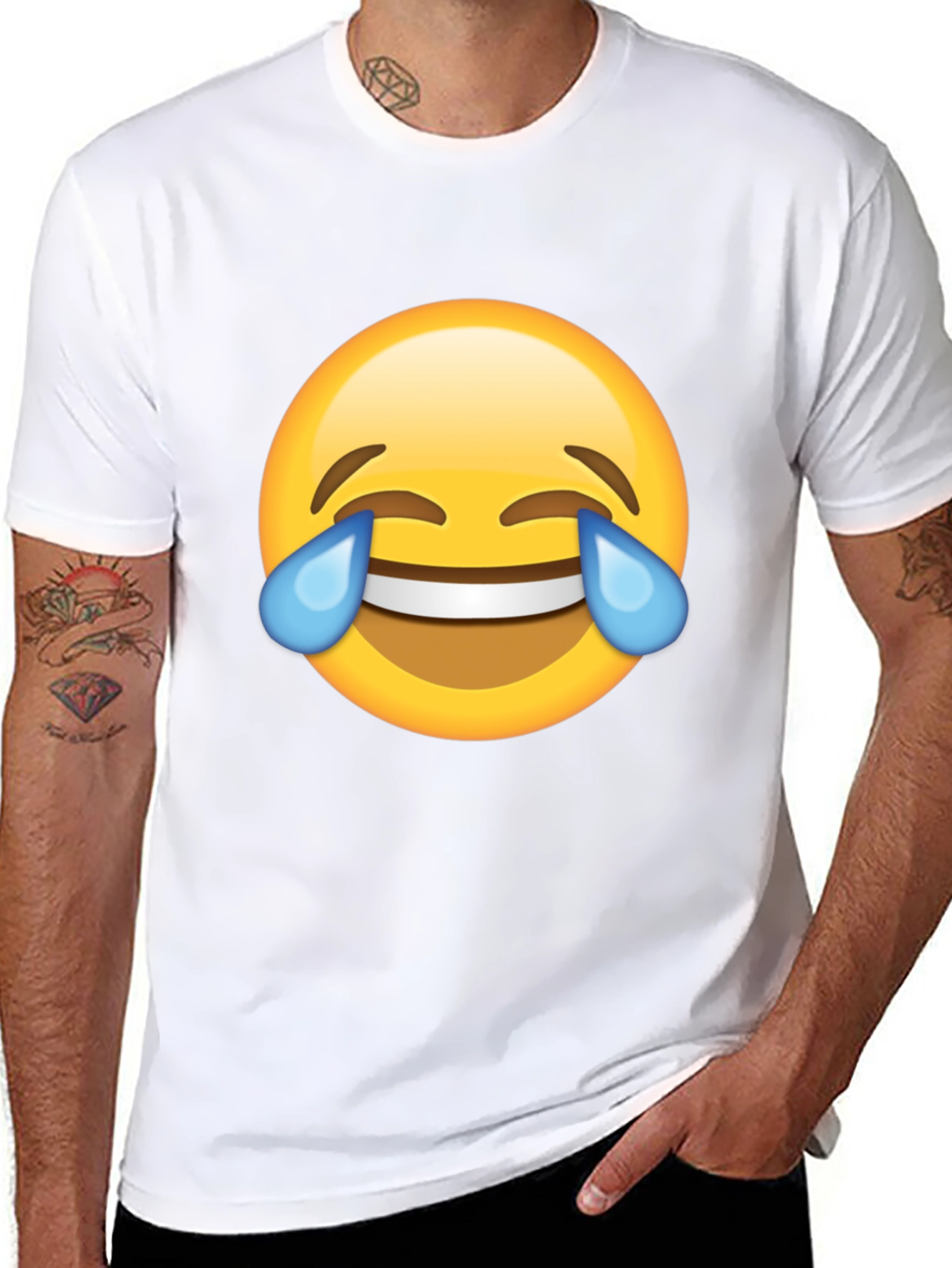 Laughing Emoji Black T-Shirt