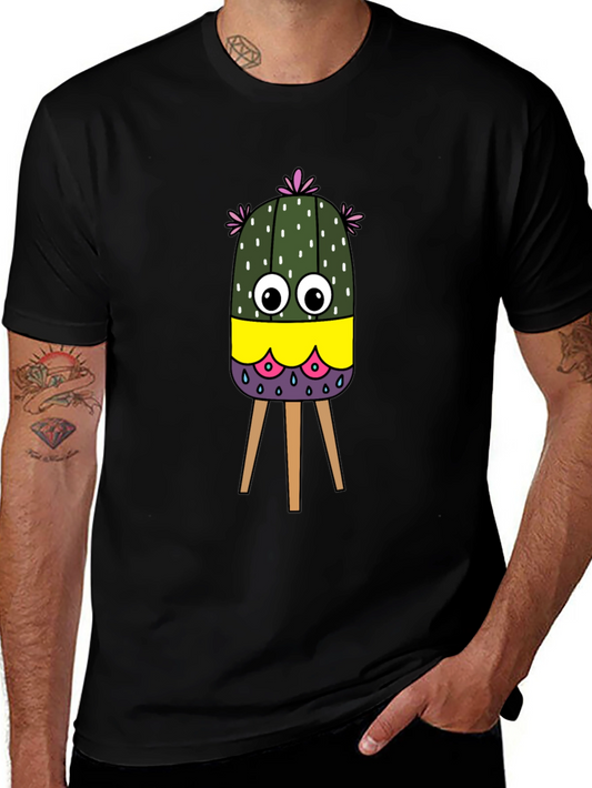 Cartoon Cactus T-Shirt - Unique Graphic Tee