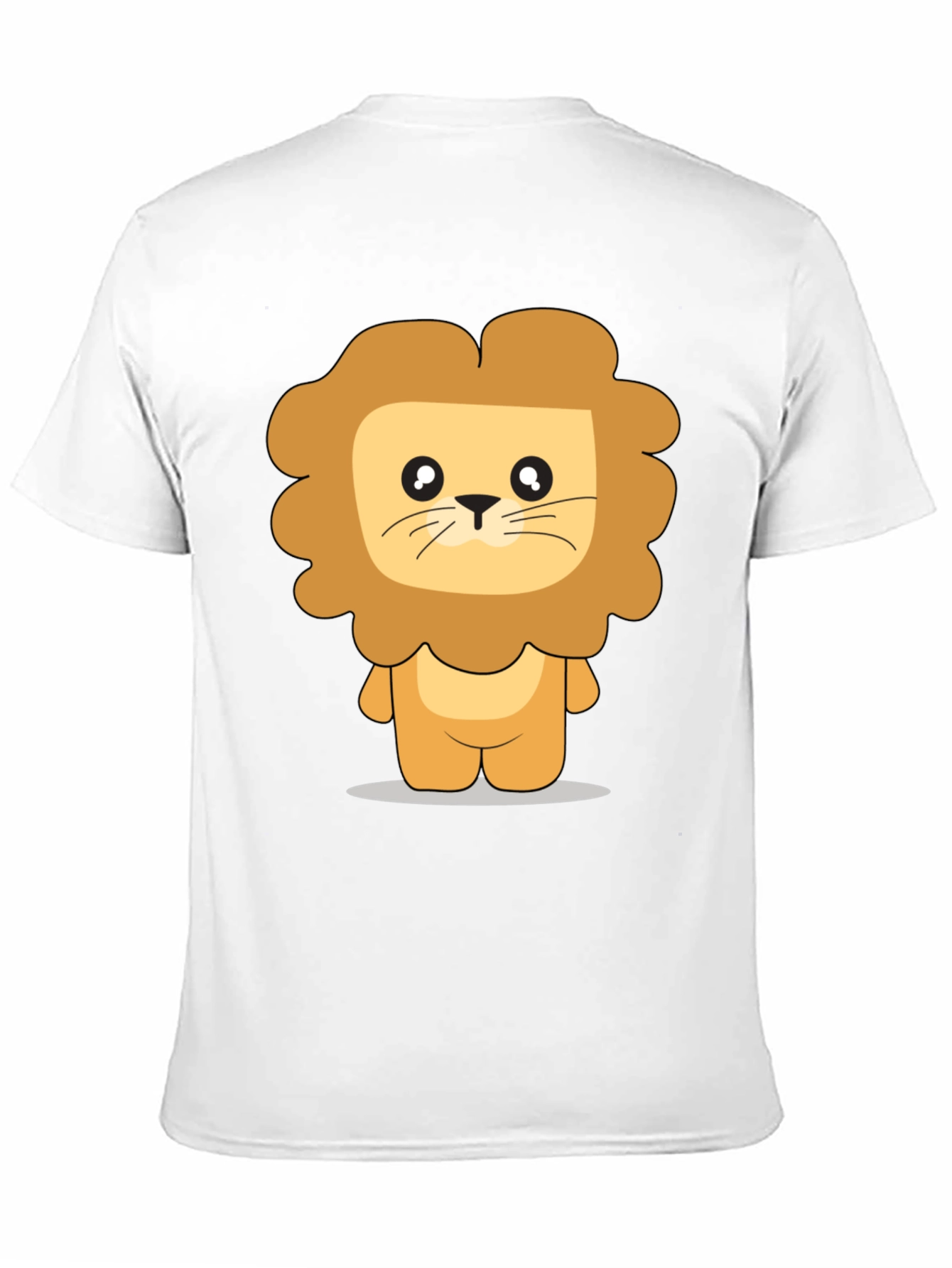 Cute Cartoon Lion Graphic Print T-Shirt