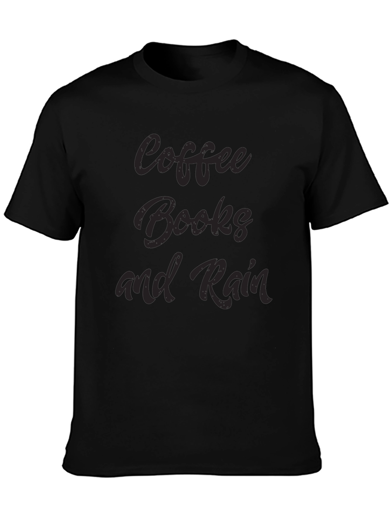 Coffee Books and Rain Black Tee