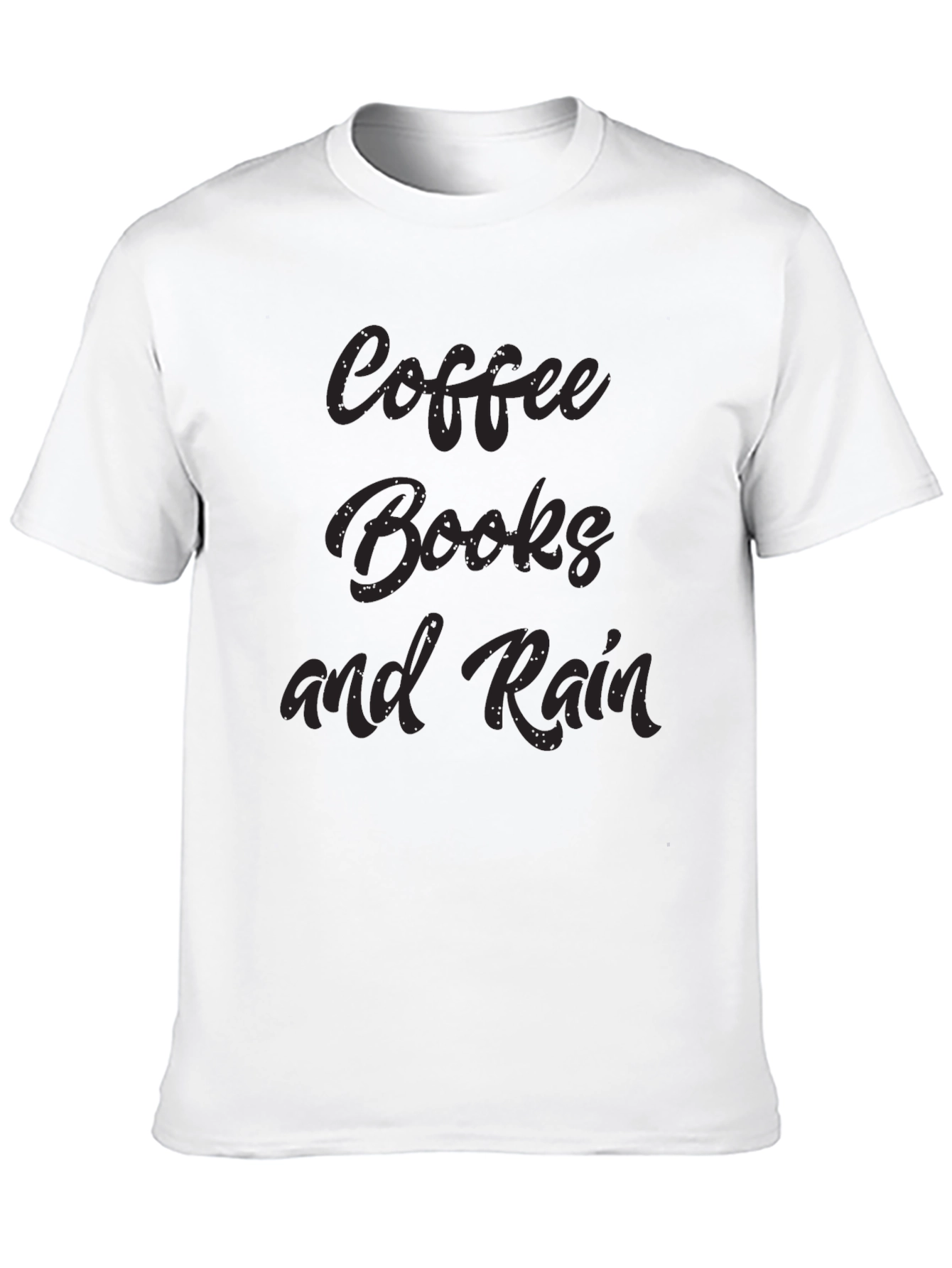 Coffee Books and Rain Black Tee