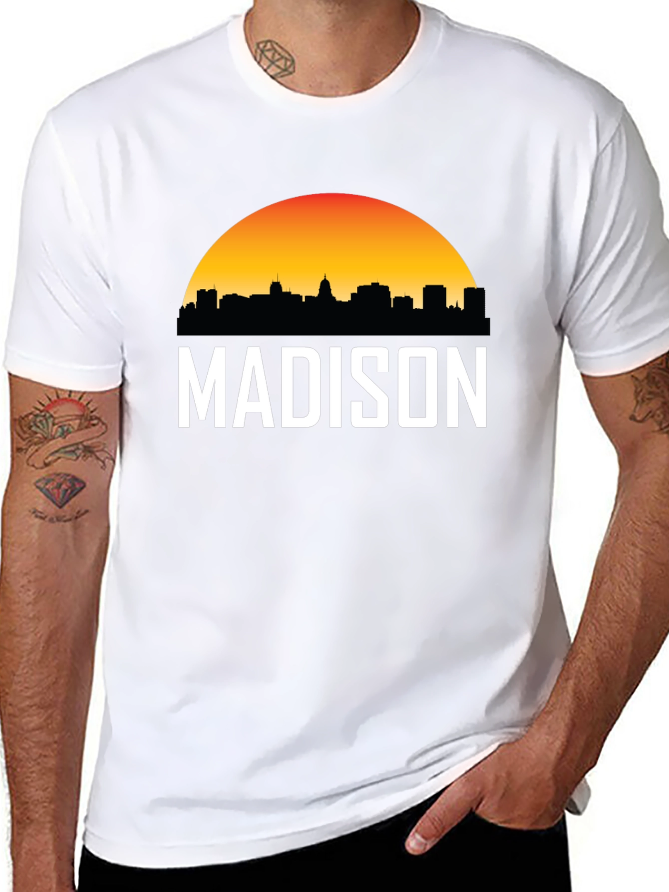 Madison Skyline T-Shirt - Sunset Graphic Tee
